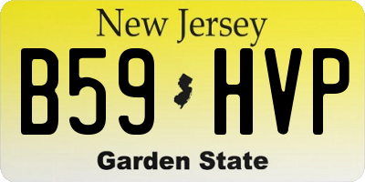 NJ license plate B59HVP