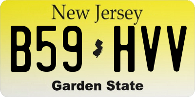 NJ license plate B59HVV