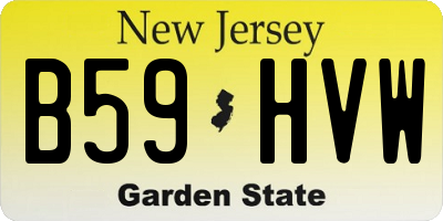 NJ license plate B59HVW