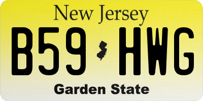 NJ license plate B59HWG