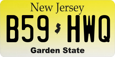 NJ license plate B59HWQ