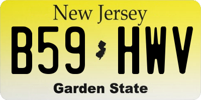 NJ license plate B59HWV