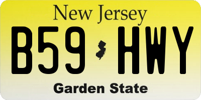 NJ license plate B59HWY