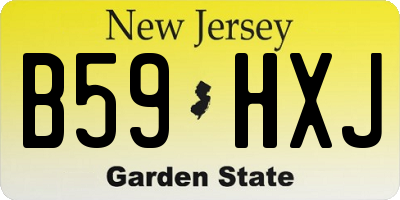 NJ license plate B59HXJ