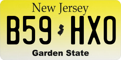 NJ license plate B59HXO