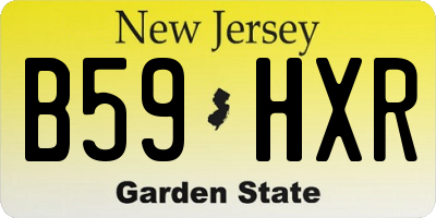 NJ license plate B59HXR