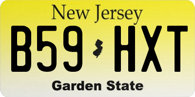NJ license plate B59HXT