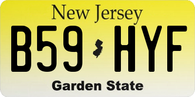NJ license plate B59HYF