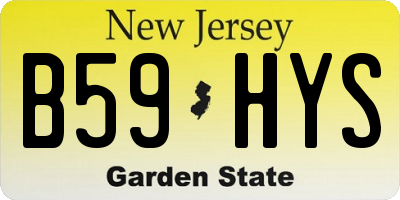 NJ license plate B59HYS
