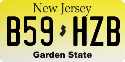 NJ license plate B59HZB