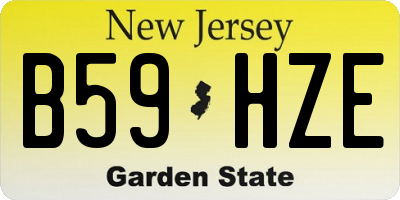 NJ license plate B59HZE