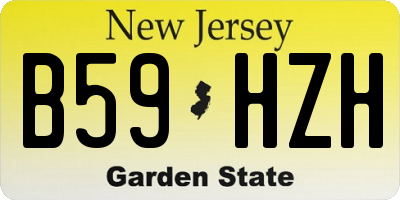 NJ license plate B59HZH