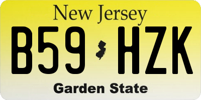 NJ license plate B59HZK