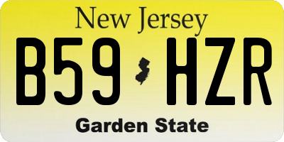 NJ license plate B59HZR