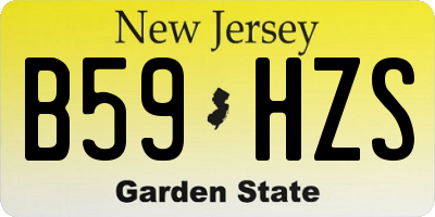 NJ license plate B59HZS