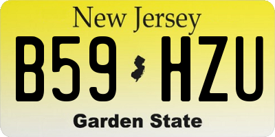 NJ license plate B59HZU