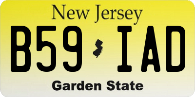 NJ license plate B59IAD