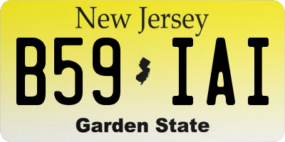 NJ license plate B59IAI