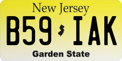 NJ license plate B59IAK