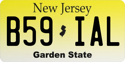 NJ license plate B59IAL