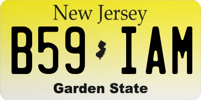 NJ license plate B59IAM