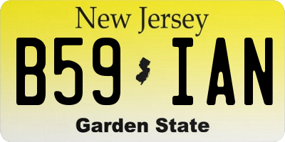 NJ license plate B59IAN
