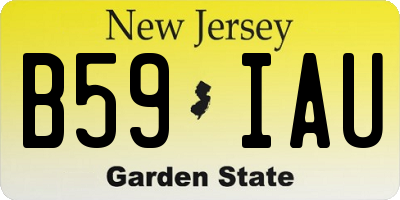 NJ license plate B59IAU
