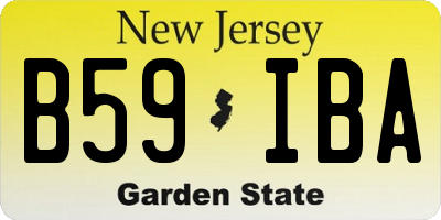 NJ license plate B59IBA