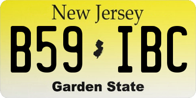 NJ license plate B59IBC