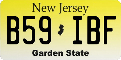 NJ license plate B59IBF
