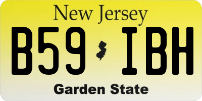 NJ license plate B59IBH