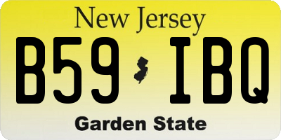 NJ license plate B59IBQ