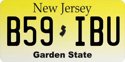NJ license plate B59IBU