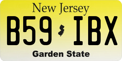 NJ license plate B59IBX