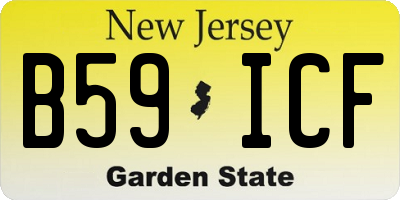 NJ license plate B59ICF