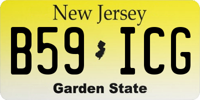 NJ license plate B59ICG