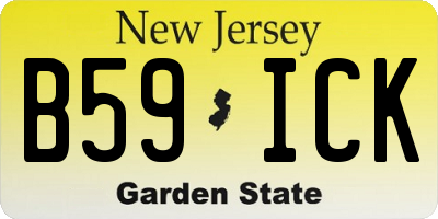 NJ license plate B59ICK
