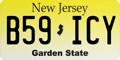 NJ license plate B59ICY