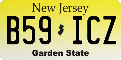 NJ license plate B59ICZ