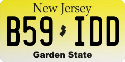 NJ license plate B59IDD