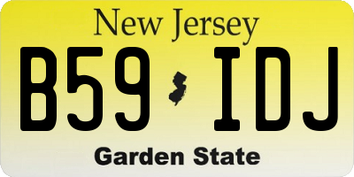 NJ license plate B59IDJ