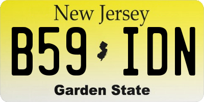NJ license plate B59IDN