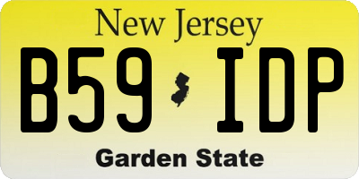 NJ license plate B59IDP
