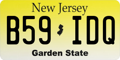 NJ license plate B59IDQ