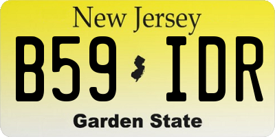 NJ license plate B59IDR