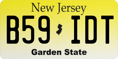 NJ license plate B59IDT