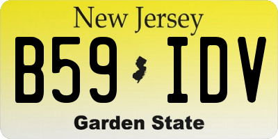 NJ license plate B59IDV