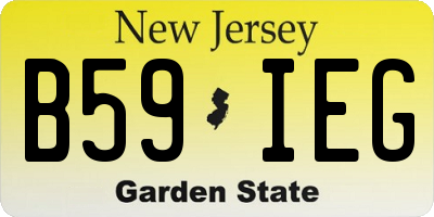 NJ license plate B59IEG
