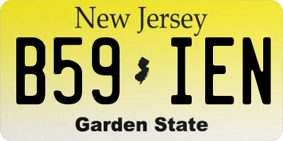 NJ license plate B59IEN
