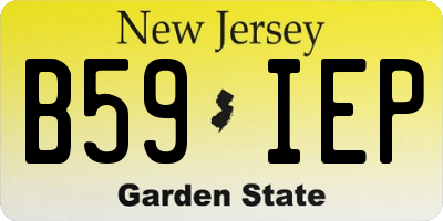 NJ license plate B59IEP
